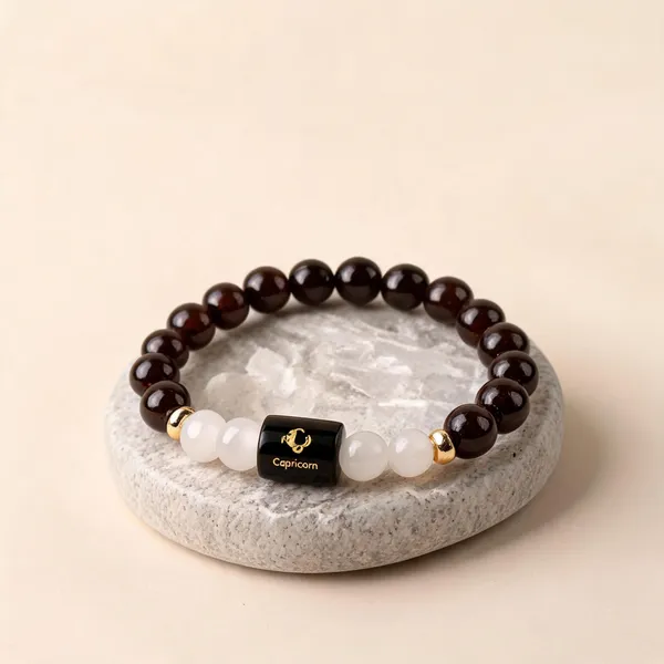 Brown_Garnet_And_Milky_Quartz_Capricorn_Bracelet