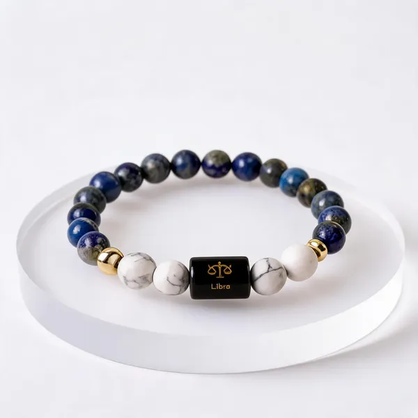Blue_Natural_Stone_Beaded_Bracelet_For_Women