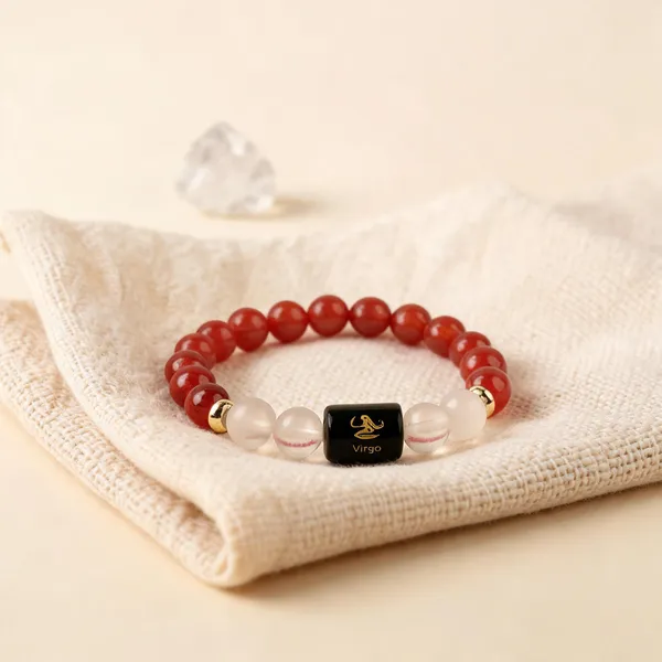 Red_Beaded_Virgo_Zodiac_Bracelet_For_Women