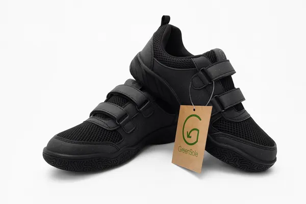 Black_Mesh_Lace_Up_School_Shoe_For_Unisex