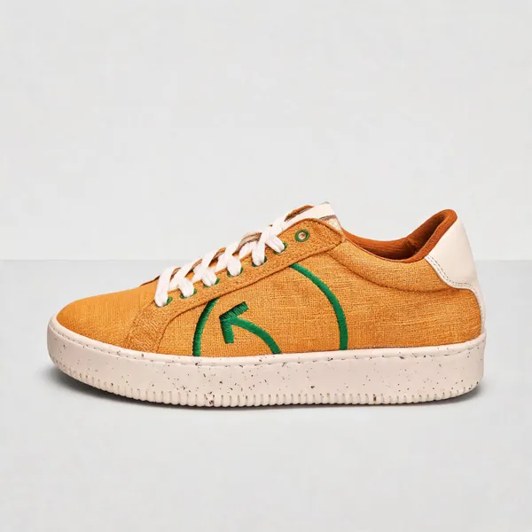 Lemon_Yellow_Mesh_Lace_Up_Sneaker_For_Women