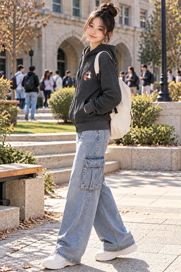 Charcoal_Casual_Zip_Hoodie_for_Women
