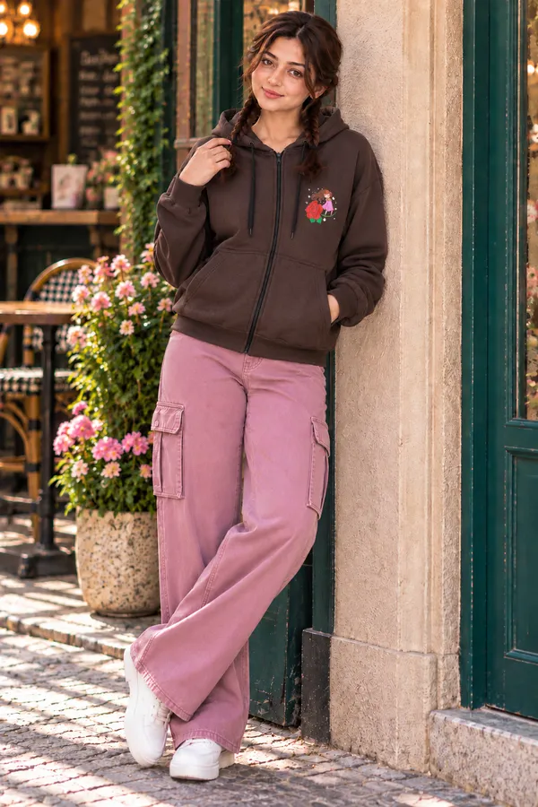 Brown_Hooded_Zip-Up_Sweatshirt_for_Women