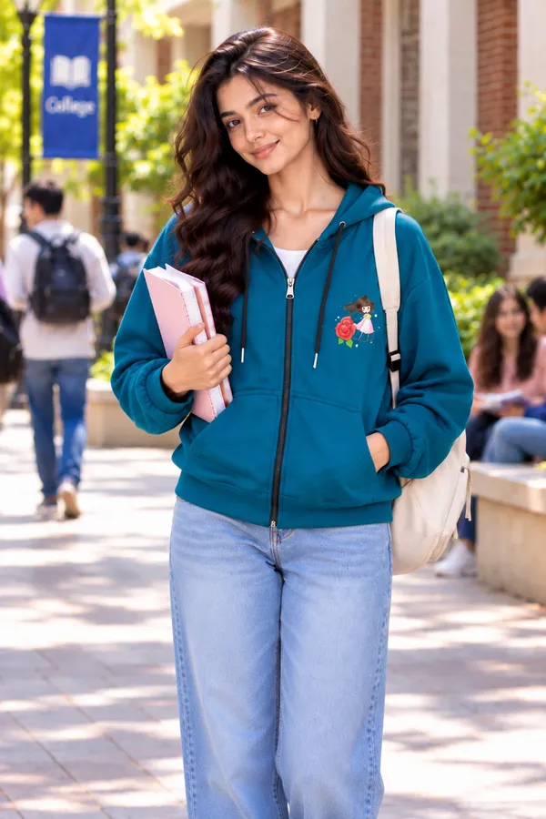 Teal_Hooded_Zip-Up_Sweatshirt_for_Women