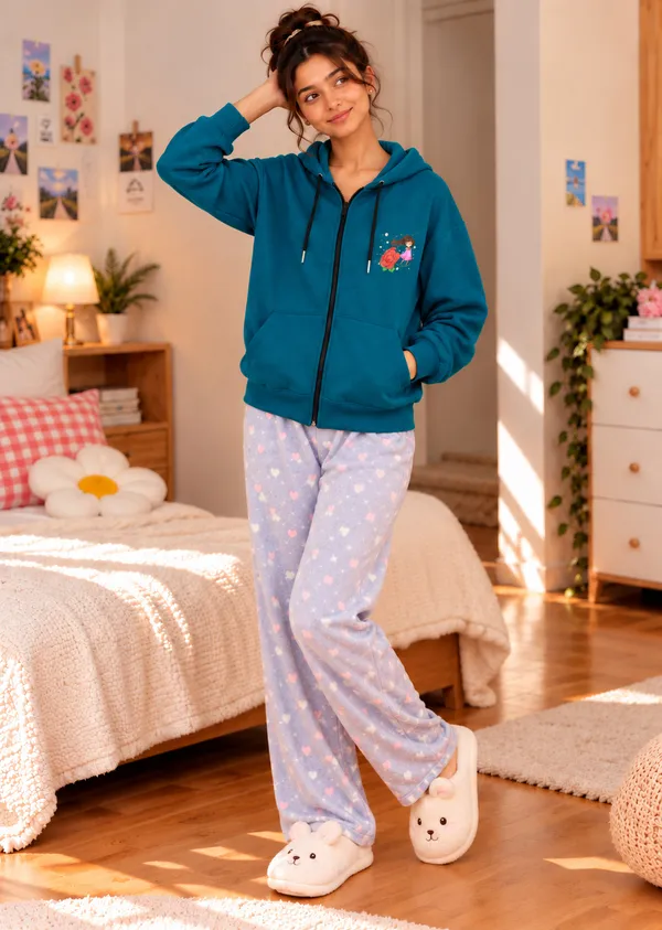 Teal_Hooded_Zip-Up_Sweatshirt_for_Women
