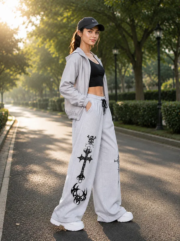 Grey_Wide_Leg_Printed_Track_Pants_for_Women