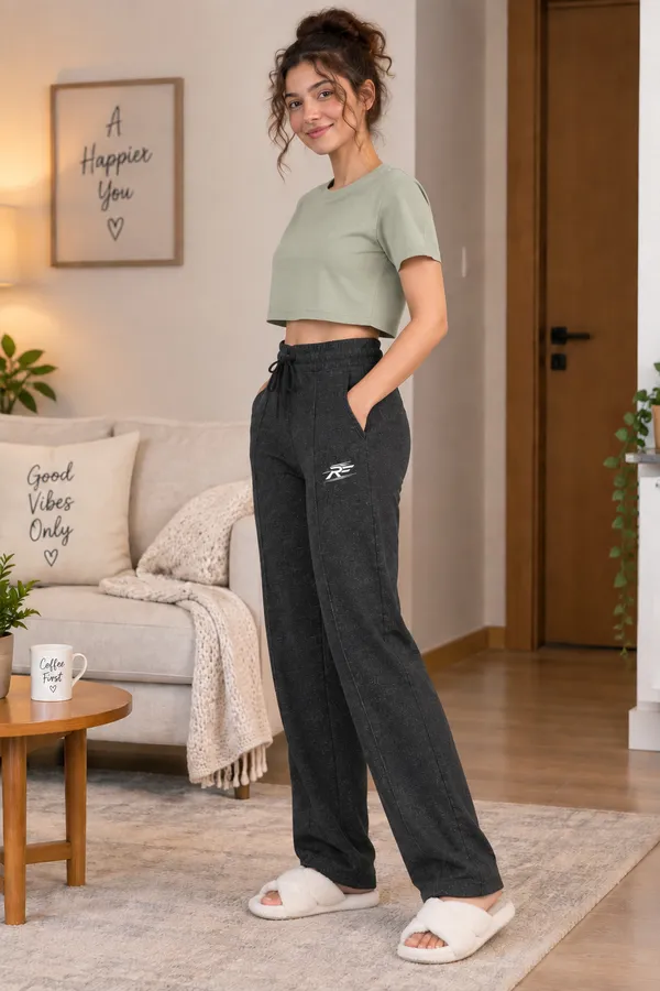 Black_Drawstring_Wide_Leg_Track_Pants_for_Women