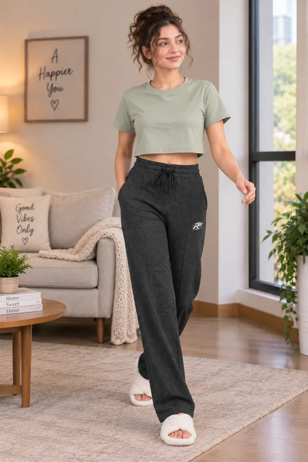 Black_Drawstring_Wide_Leg_Track_Pants_for_Women