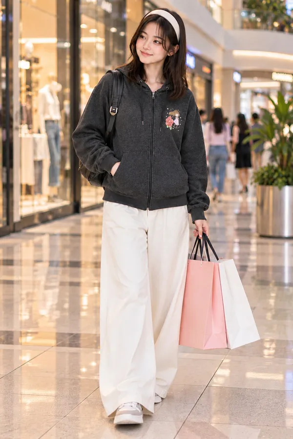 Charcoal_Casual_Zip_Hoodie_for_Women