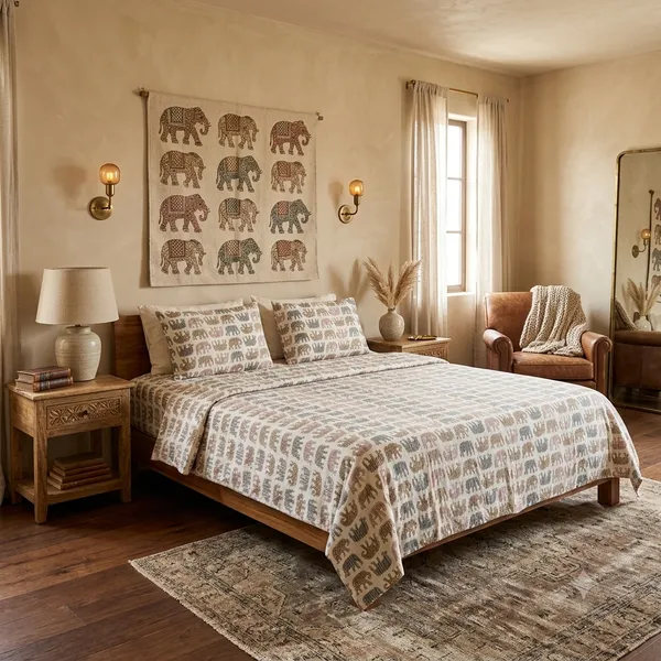 Printed_Elephant_Pattern_Bed_Sheet_Set
