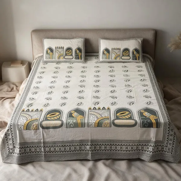 Printed_Ethnic_Motif_Bedsheet_With_Pillow_Covers