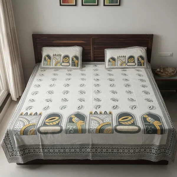 Printed_Ethnic_Motif_Bedsheet_With_Pillow_Covers