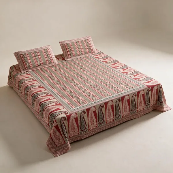 Printed_Paisley_Stripe_Double_Bedsheet_Set