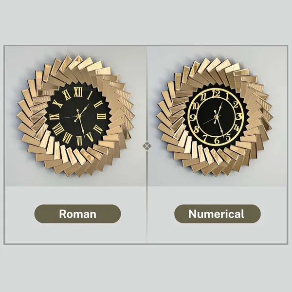 Up_Down_Design_Bronze_Mirror_Wall_Clock