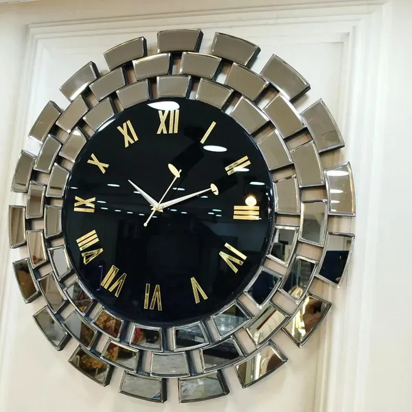 Gitti_Style_Mirror_Wall_Clock_Round_Circle_With_Black_Grey
