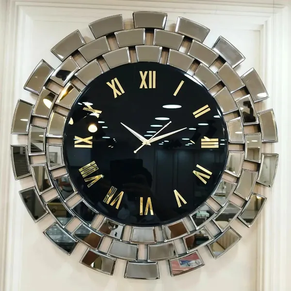 Gitti_Style_Mirror_Wall_Clock_Round_Circle_With_Black_Grey