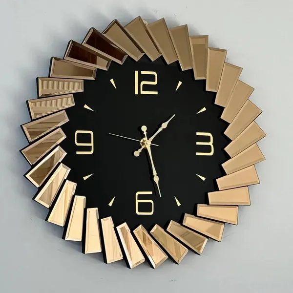 Up_tringle_Design_Mirror_Wall_Clock