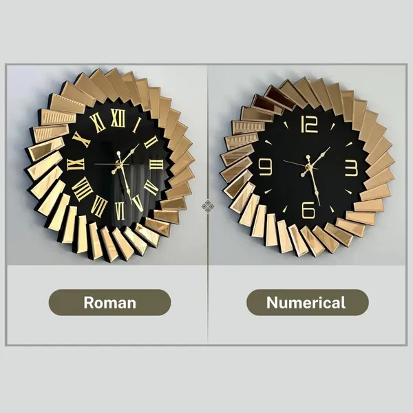 Up_tringle_Design_Mirror_Wall_Clock