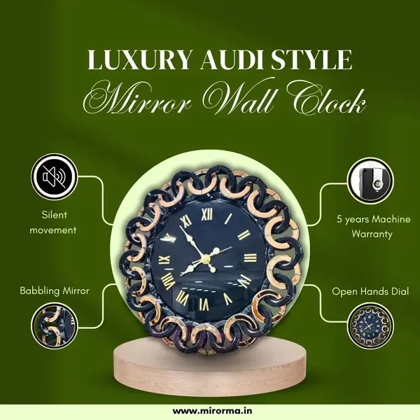 Unique_Audi_Rings_Style_Mirror_Wall_Clock