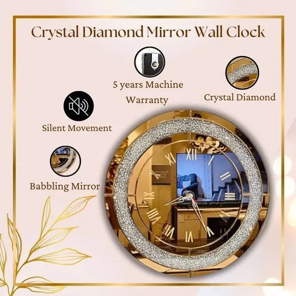 Diamond_Ring_Shape_Round_Mirror_Wall_Clock