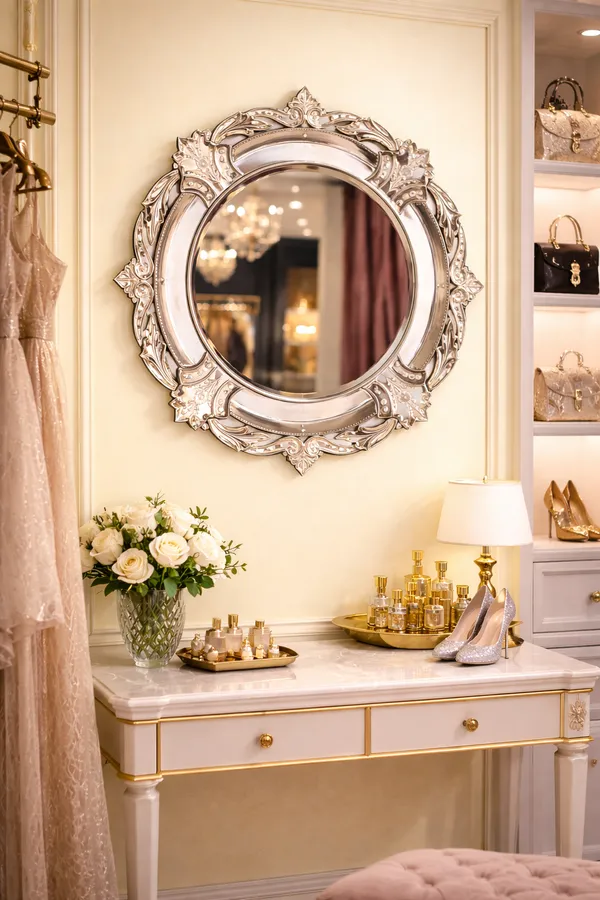 Layered_Leaf_Round_Mirror