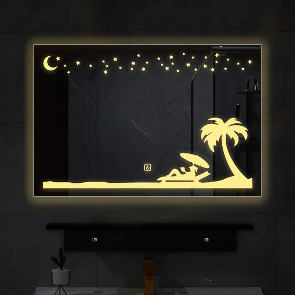 Rectangular_Beautiful_Beach_Theme_Based_Led_Bathroom_Wall_Mirror