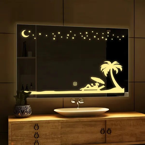 Rectangular_Beautiful_Beach_Theme_Based_Led_Bathroom_Wall_Mirror
