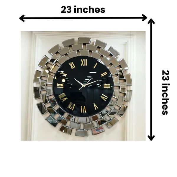 Gitti_Style_Mirror_Wall_Clock_Round_Circle_With_Black_Grey