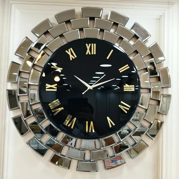Gitti_Style_Mirror_Wall_Clock_Round_Circle_With_Black_Grey