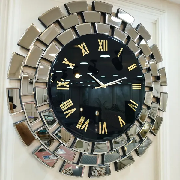 Gitti_Style_Mirror_Wall_Clock_Round_Circle_With_Black_Grey