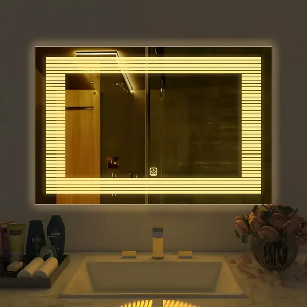 Rectangular_Shaped_Line_Art_Pattern_Led_Bathroom_Wall_Mirror
