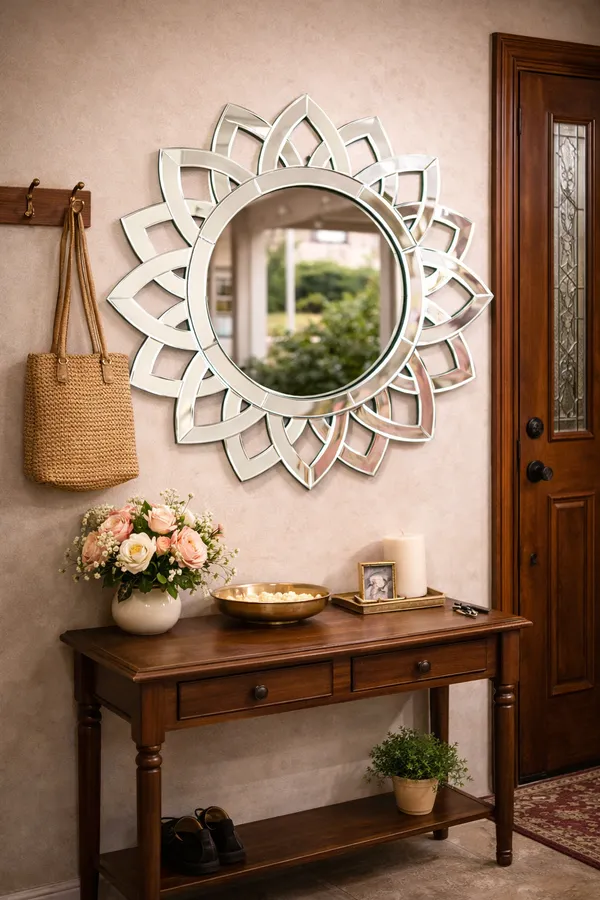 Lotus_Bloom_Round_Mirror