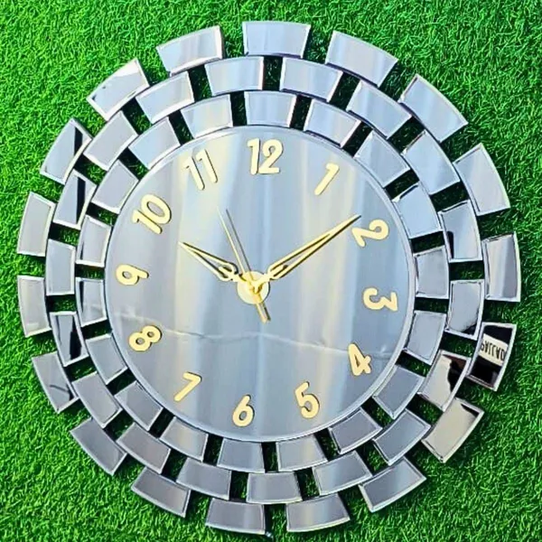 Gitti_Style_Mirror_Wall_Clock_Grey_Color_24x24_Inch