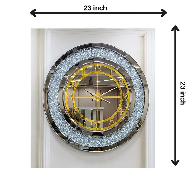 Silver_Gold_Wall_Clock_With_Roman_Numerical_Style