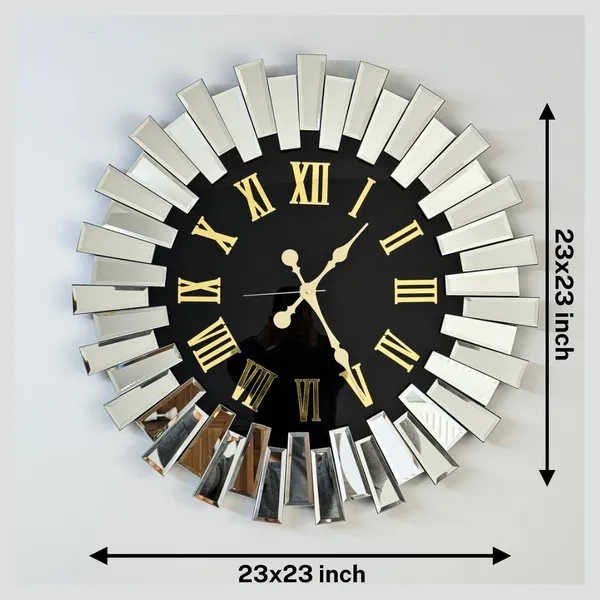 Up_Down_Design_Mirror_And_Black_Dial_Gold_Numerals_Mirror_Wall_Clock