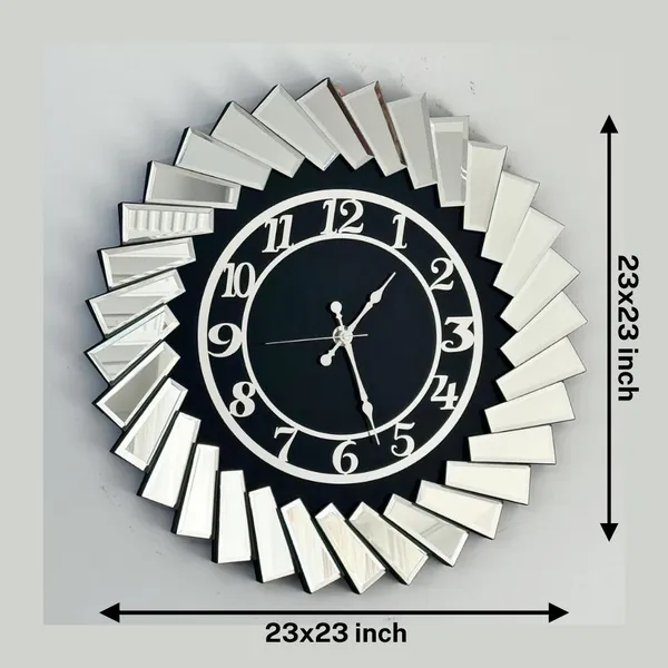Up_Tringle_Design_Silver_Mirror_Wall_Clock