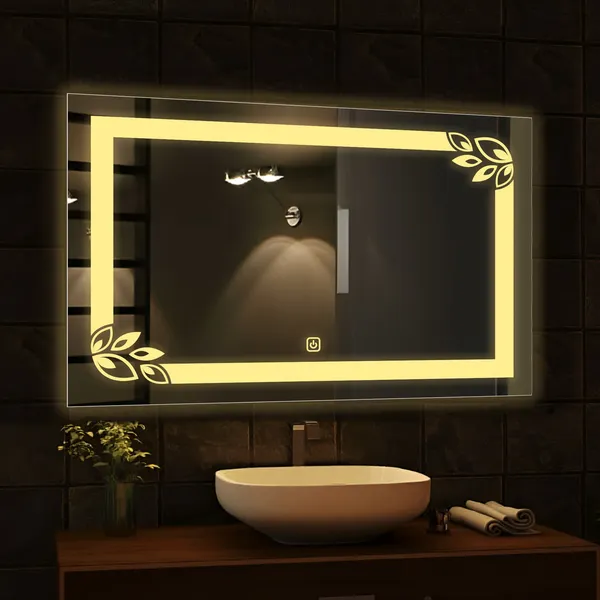 Classic_Rectangular_Shaped_Floral_Patten_Led_Bathroom_Wall_Mirror