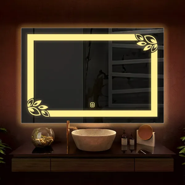 Classic_Rectangular_Shaped_Floral_Patten_Led_Bathroom_Wall_Mirror
