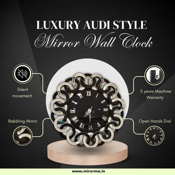 Glamorous_Mirror_Wall_Clock_With_Black_And_White_Finish_Audi