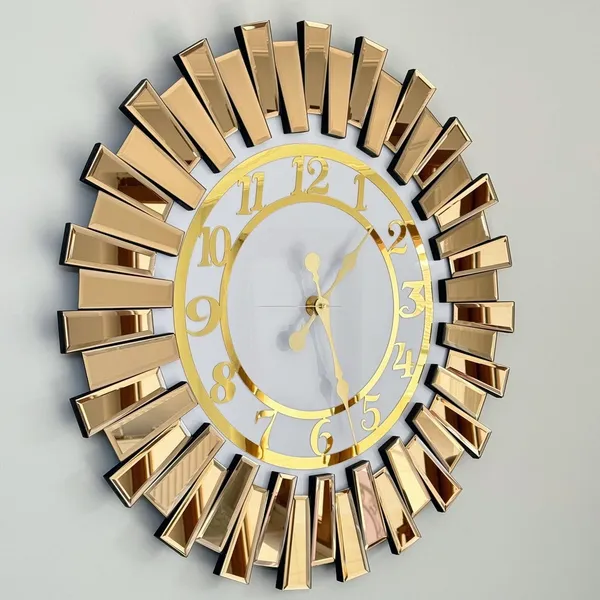 Up_Down_Design_Copper_Mirror_Wall_Clock