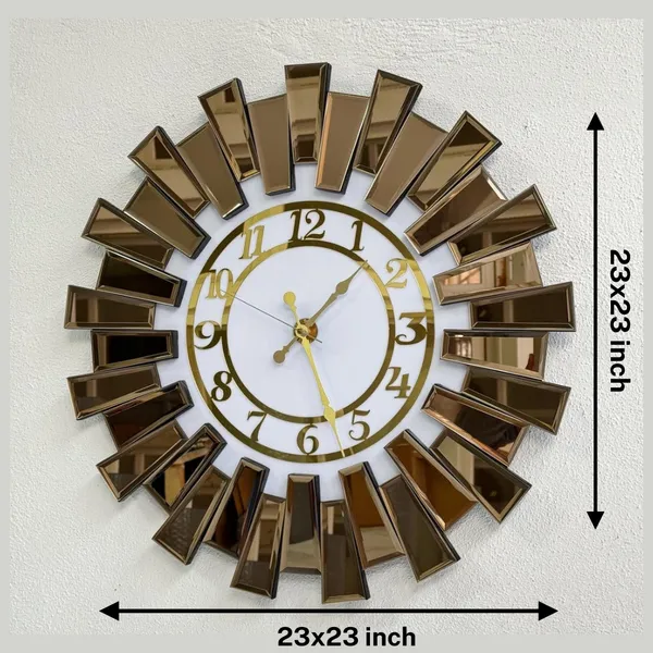 Up_Down_Design_Copper_Mirror_Wall_Clock