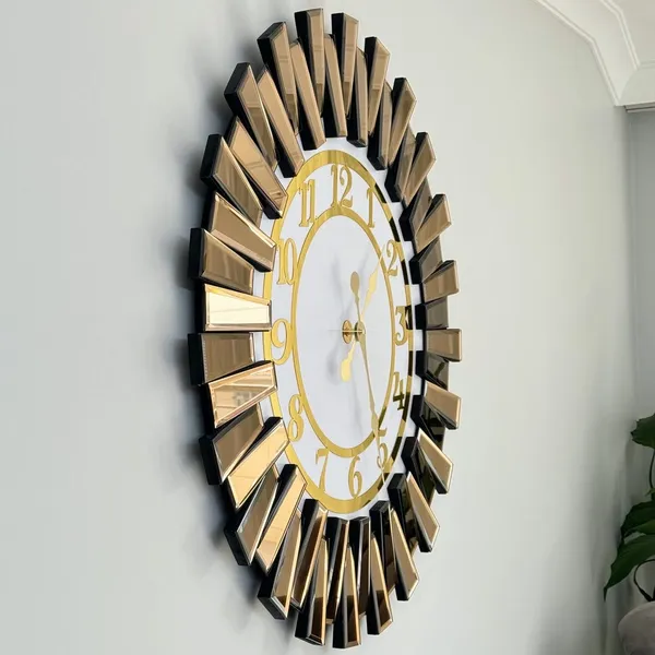 Up_Down_Design_Copper_Mirror_Wall_Clock