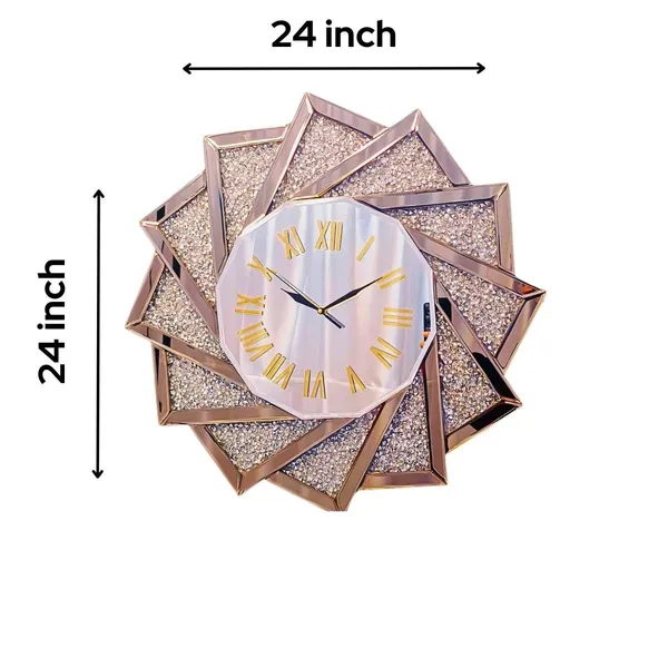 Crystal_Star_Design_Mirror_Wall_Clock