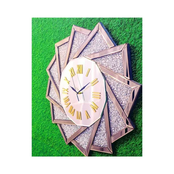 Crystal_Star_Design_Mirror_Wall_Clock