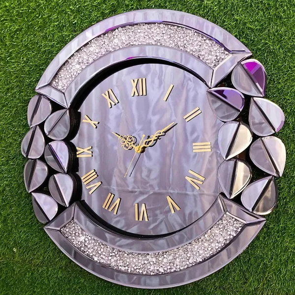 Mirror_Wall_Clock_Leaf_Style_Diamond_Crystal