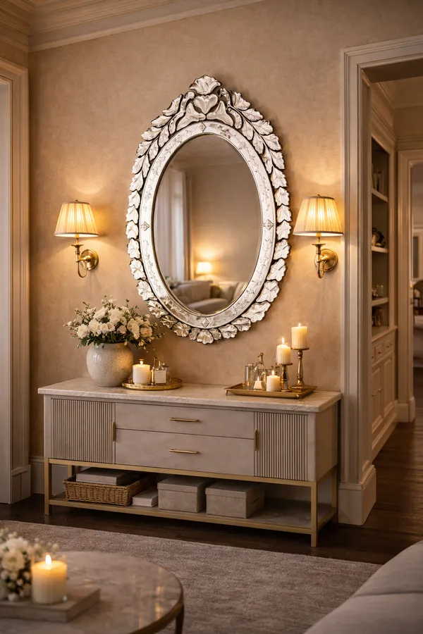 Serene_Scroll_Round_Mirror