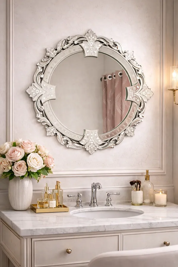 Handmade_Silver_Round_Decorative_Venetian_Wall_Mirror