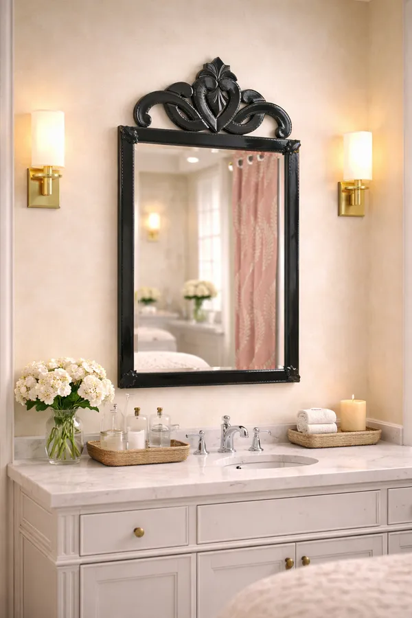 Handmade_Silver_Glass_Venetian_Mirror_Rectangle_Shape_And_Black_Frame