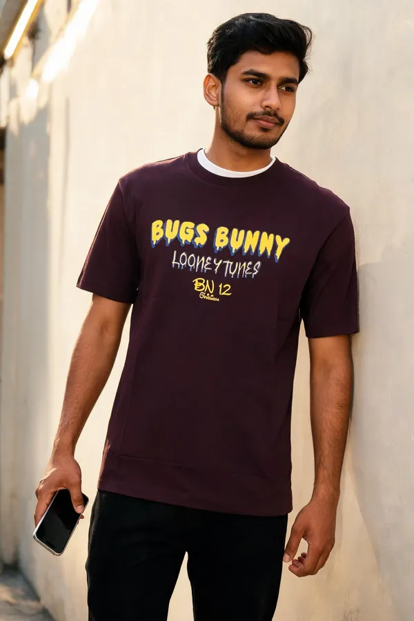 Brown_Cotton_Regular_Fit_Graphic_T-Shirt_For_Men