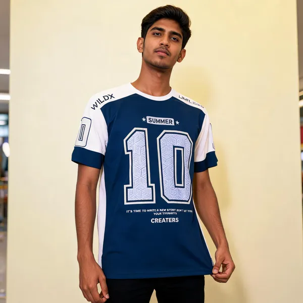 White_Blue_Cotton_Graphic_Sports_T-Shirt_For_Men